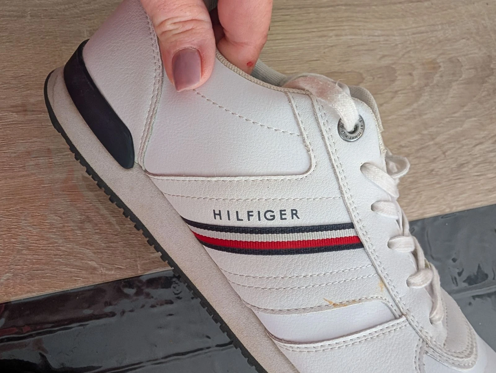 Magníficas zapatillas Tommy Hilfiger Iconic Leather Runner - Blanco - Talla 44 – photo 12